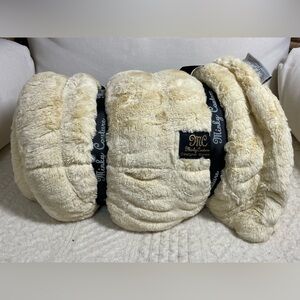 $340 Minky Couture Adult 50 X 60 Throw Blanket yellow  Warm new with tags